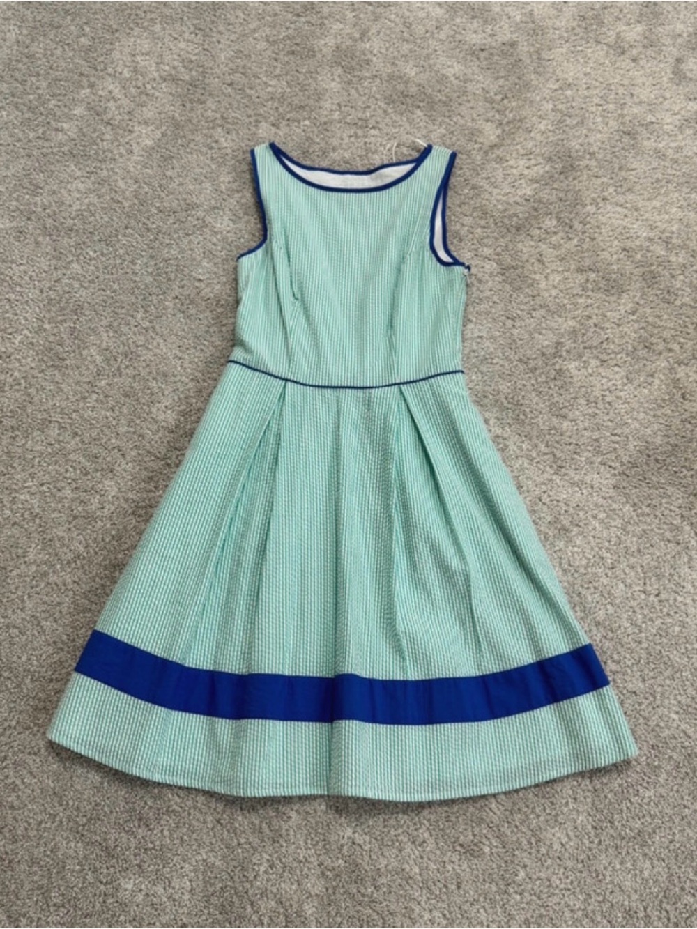 Jessica Simpson Mint Green Dress with Blue Trim